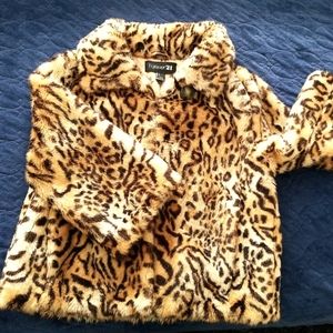 Cheetah Faux Fur Coat